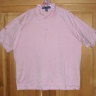 Alan Flusser Mens Pink Cotton Polo Golf Casual Shirt XL XLarge