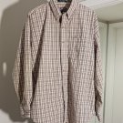 Mens Ralph Lauren Chaps Vintage Chaps XLarge Brown Plaid/Stripes Long Sleeve Shirt