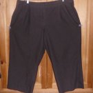 LARRY LEVINE Womans Size 22W High Quality Stretch Brown Short Pants Capris