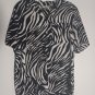Alfred Dunner Womans Size 12 Zebra Stripe Button Down Shirt
