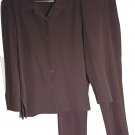 Vintage Allison Daley Womans Size Medium Petite Brown Suit