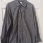 Womans Calvin Klein Size Medium Button Up Heather Black Shirt