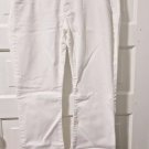Womans Lee Platinum Sz 12 Short Jewel Silver Trim Midrise White Jeans