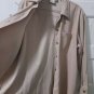 Talbots Womans Small Beige Long Sleeve Plush Button Up Shirt