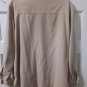 Talbots Womans Small Beige Long Sleeve Plush Button Up Shirt