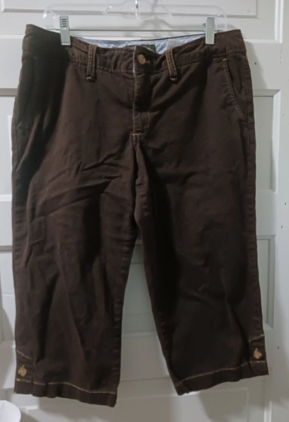 Womans Eddie Bauer Size 14 Brown Capris