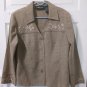 Sag Harbor Womans Beige Flower Embroidered Suit Jacket Sz 14