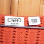 CATO Womans Plus Size 18/20W Orange Crochet Scallop Eyelet Crop Top