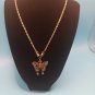 Elegant Gold Tone Butterfly Necklace Adjustable 18" - 20.5"