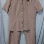 Womans Size 10-12 Lavender Short Sleeve Jacket and Pants 2 piece Set