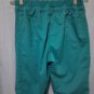 Cherokee Womans Sz Med Aqua Blue/Green Drawstring Scrub Pants 5 Pocket Cargo