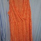 Womans Sz XLarge 16-18 Orange Sleeveless Summer Dress
