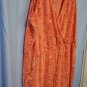 Womans Sz XLarge 16-18 Orange Sleeveless Summer Dress