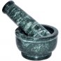 Green Marble Mortar and Pestle Set 4" - 2 Pieces