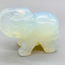 2 Gemstone White Elephants 1.5" Each - Works With All Chakras