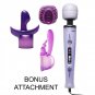 Purple Pleasure Wand Vibrator with Attachments