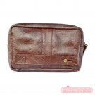 Kay Leather Men's Raisin Leather Pouch