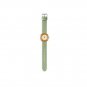 White Dial Teak Wood Watch
