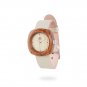 White Dial Teak Wood Watch