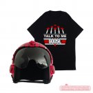 TOP GUN GOOSE HGU-33 FLIGHT HELMET MOVIE PROP PILOT AVIATOR USN NAVY+ T-SHIRT