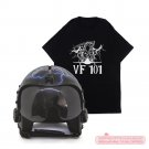 HGU-33 GREAM REAPER FLIGHT HELMET MOVIE PROP PILOT AVIATOR USN NAVY+ T-SHIRT
