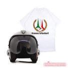 HGU-33 TRICOLORI FLIGHT HELMET MOVIE PROP PILOT NAVAL AVIATOR USN NAVY + T-SHIRT