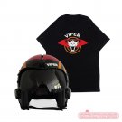 HGU-33 TOP GUN VIPER FLIGHT HELMET MOVIE PROP PILOT NAVAL AVIATOR USN NAVY + T-SHIRT