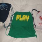 "Play" Large Green T-Shirt Bag