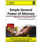 Simple General Power of Attorney - Abridged Version - Paperback