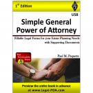 Simple General Power of Attorney - Full Version - USB Flash Drive Only