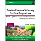 Durable Power of Attorney for Final Disposition - Full Version - Hardcover