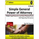 Simple General Power of Attorney - Full Version - Ebook ( PDF )