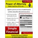 Simple Financial Power of Attorney - Legal Kit - POA Only - Ebook ( PDF )