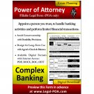 Complex Banking Power of Attorney - Legal Kit - POA Only - Ebook ( PDF )