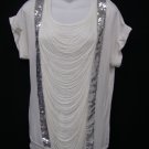 Z-21045 Shana K White Fringed Top