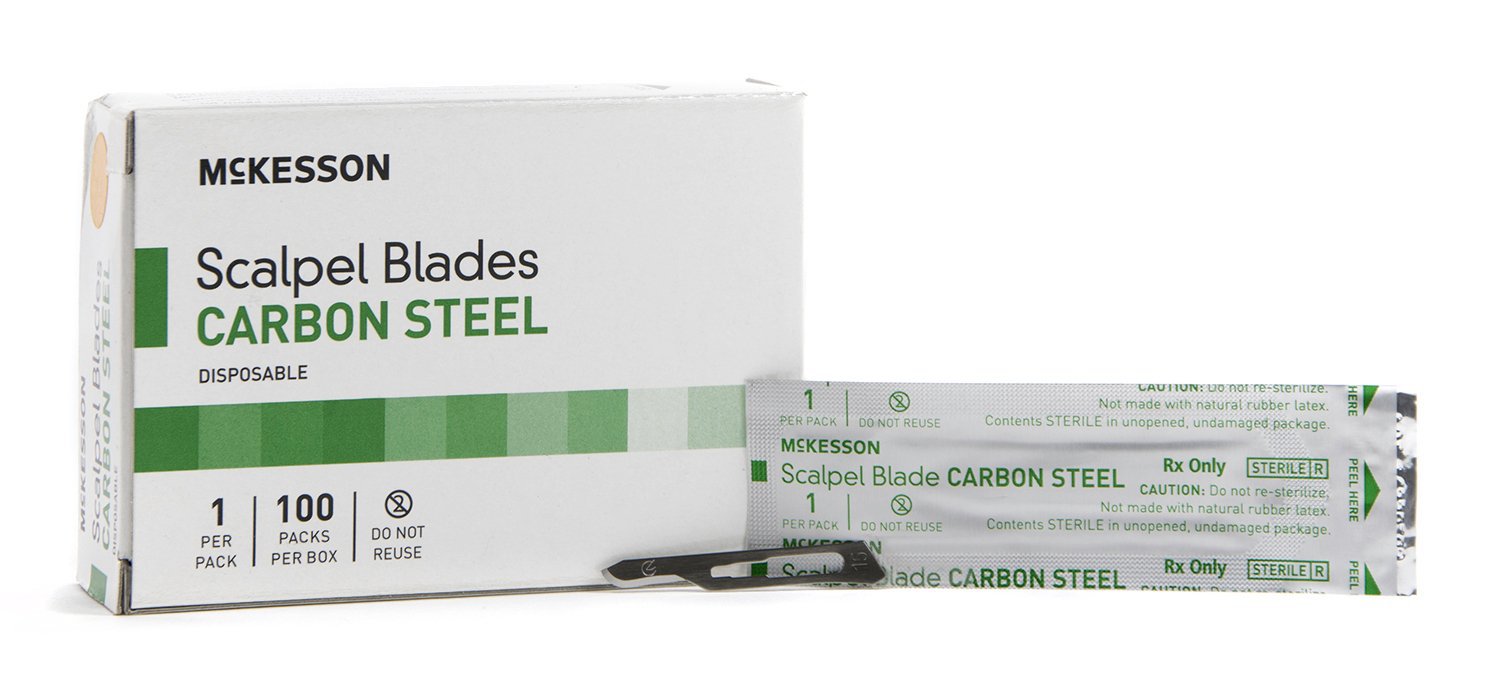 Surgical Blade McKesson Brand Carbon Steel No. 15 Sterile Disposable Individually Wrapped