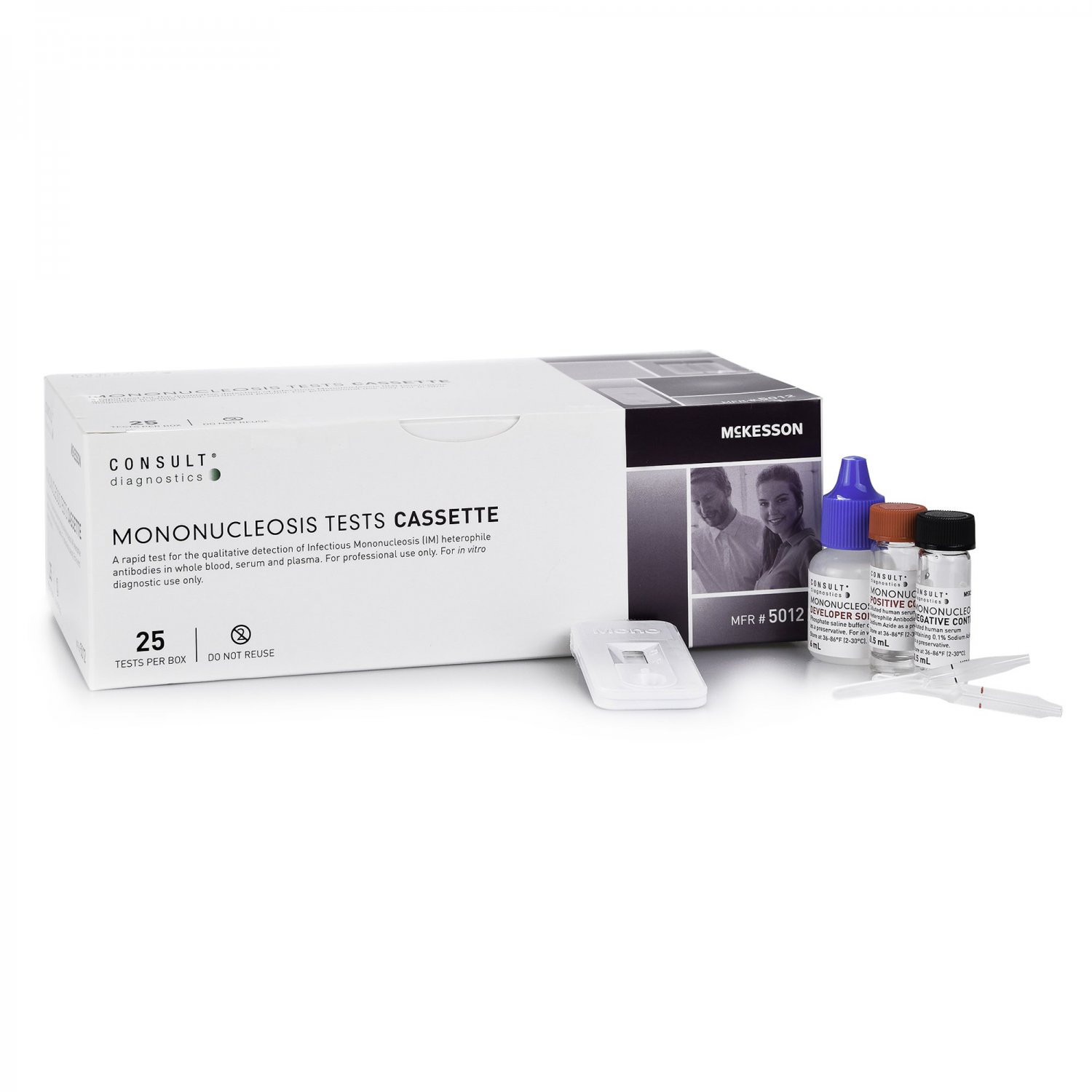 McKesson Consult Test Kit for Mononucleosis 25 Tests CLIA Waived | 5012