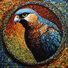 Stunning Mosaic Digital Art - American Kestrel with Raindrops | High-Resolution Instant Download