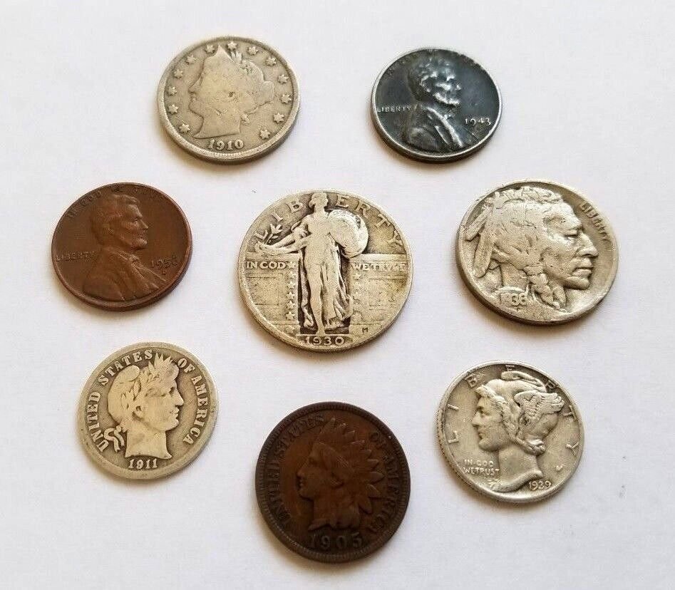 Classic U.S. Coin Collection Type Set  Includes Silver! Old Estate Coin Lot