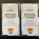 Lot of 200 Resealable PCGS Graded Coin Bags - FREE SHIPPING