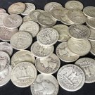 LOT OF (10) 90% Silver FULL DATE Washington Quarters 1932-1964 / Old Coins Lot