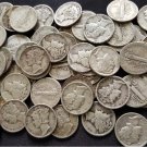 (3) DIFFERENT 90% Silver Mercury Dimes from Old Estate hoard  1916-1945