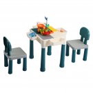 Kids Activity LEGO Table Set Table and Chair Set with Blocks, 2 Chairs