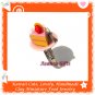FOOD JEWELRY - HANDCRAFTED MINIATURE CAKE SLICE ON PLATE PENDANT RING ECMFJ-RG1020