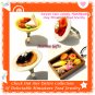 FOOD JEWELRY - HANDCRAFTED MINIATURE CAKE SLICE ON PLATE PENDANT RING ECMFJ-RG1020