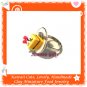 FOOD JEWELRY - HANDCRAFTED MINIATURE CAKE SLICE ON PLATE PENDANT RING ECMFJ-RG1021