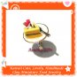 FOOD JEWELRY - HANDCRAFTED MINIATURE CAKE SLICE ON PLATE PENDANT RING ECMFJ-RG1021
