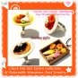 FOOD JEWELRY - HANDCRAFTED MINIATURE CAKE SLICE ON PLATE PENDANT RING ECMFJ-RG4001