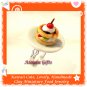 FOOD JEWELRY - HANDCRAFTED MINIATURE FRUIT PASTRY PENDANT RING ECMFJ-RG1003