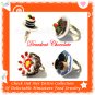 HANDCRAFTED JEWELRY - MINIATURE CHOCOLATE DESSERT PLATE PENDANT RING ECMFJ-RG1022